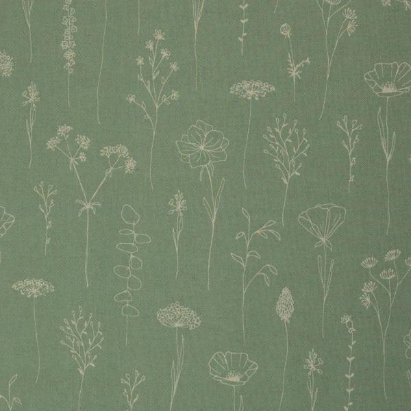 Dekodruck "Linde" Blumen Altmint by Swafing